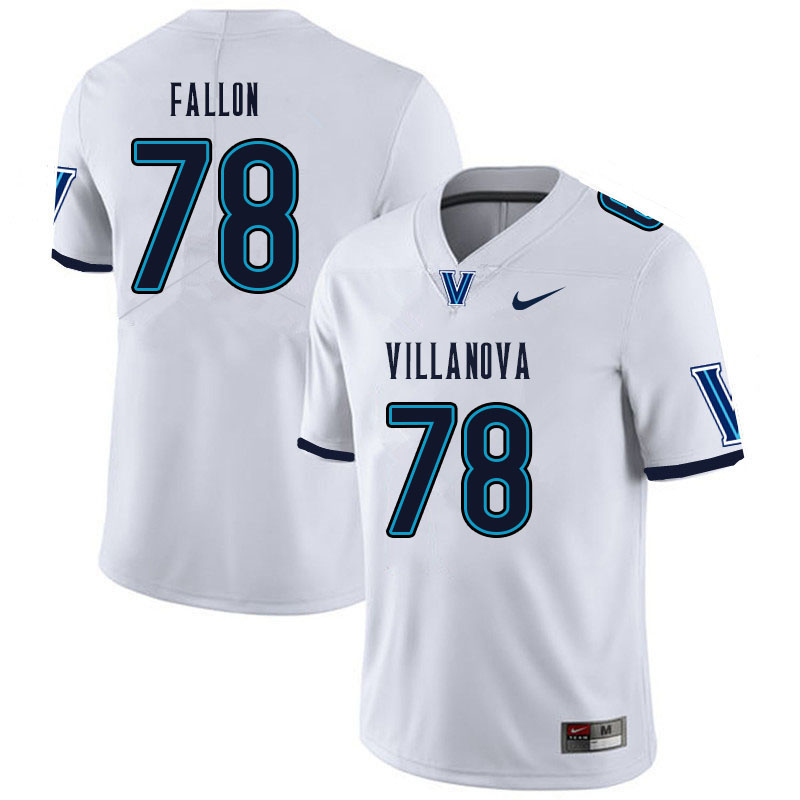 Men #78 Peter Fallon Villanova Wildcats College Football Jerseys Sale-White - Click Image to Close